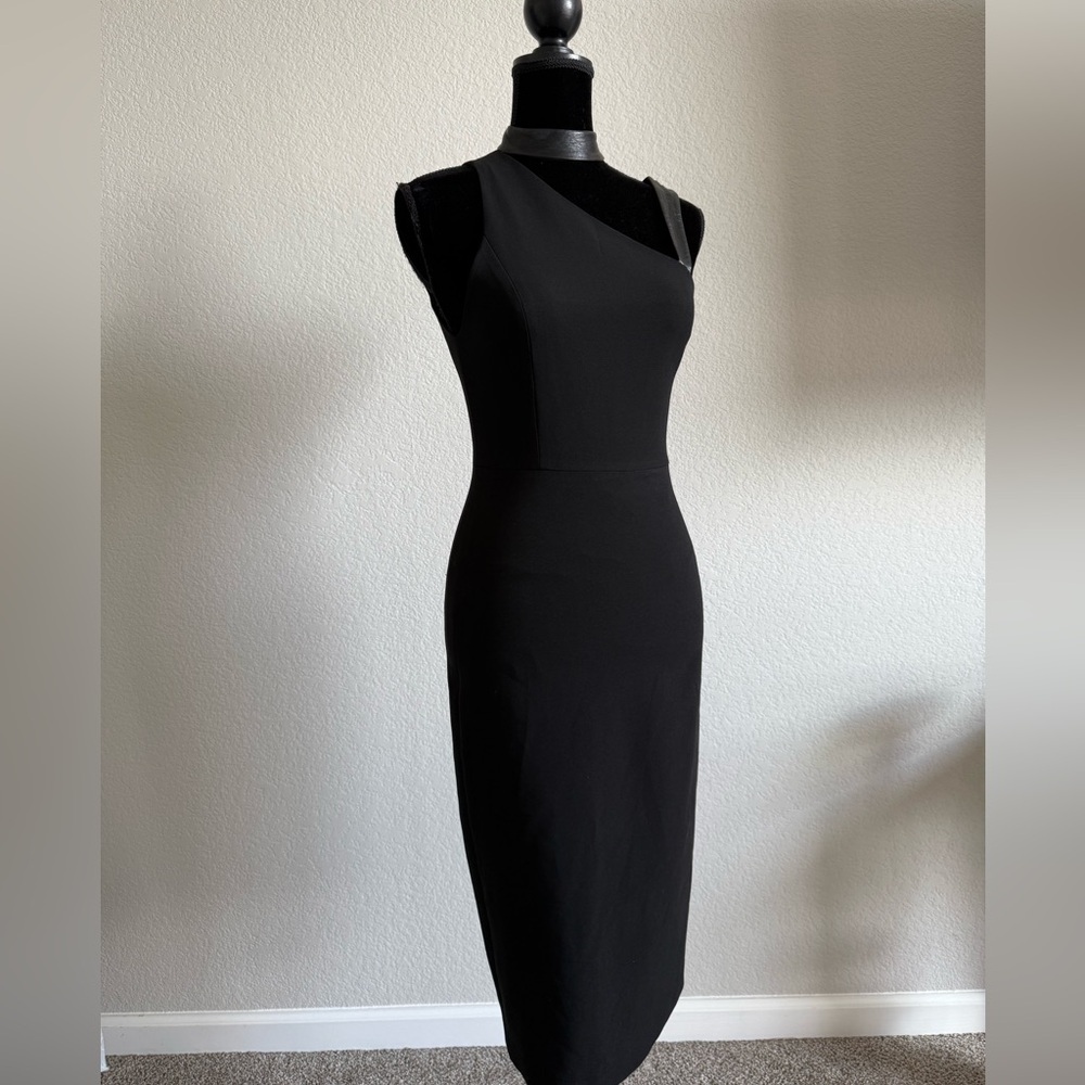 Alice + Olivia Elegant Black Sleeveless Dress - Picture 2 of 5